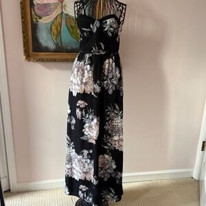 Floral Black Maxi Dress